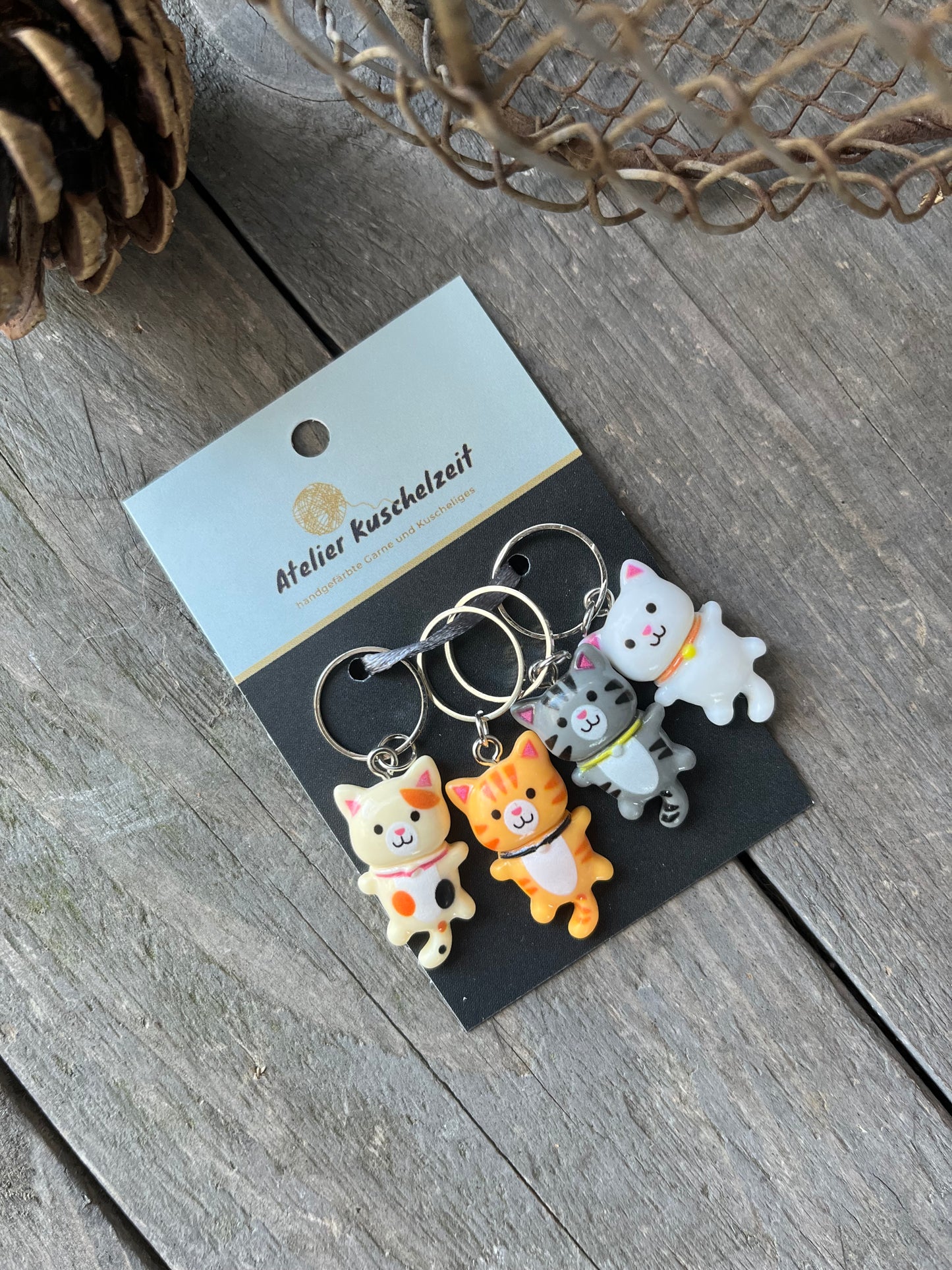 Maschenmarkierer "bunte Katzen"