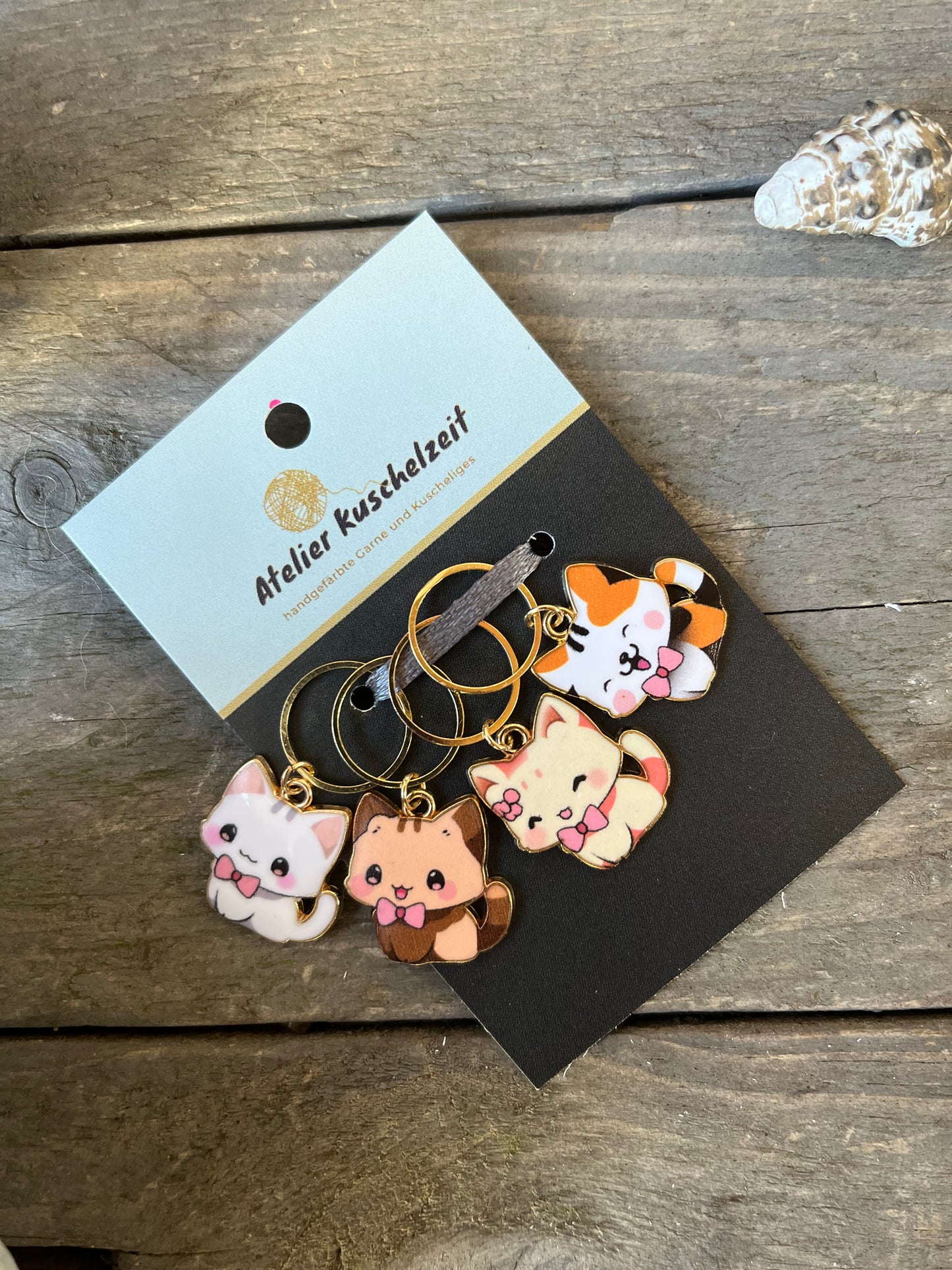 Maschenmarkierer "4 sitzende Katzen "
