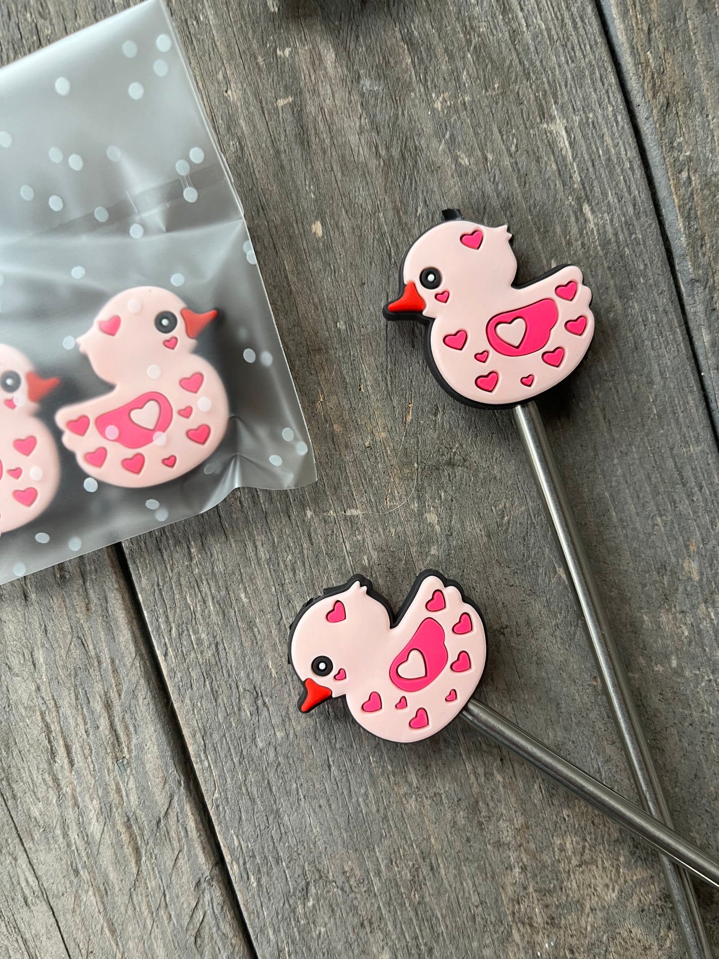 Maschenstopper "rosa Ente"