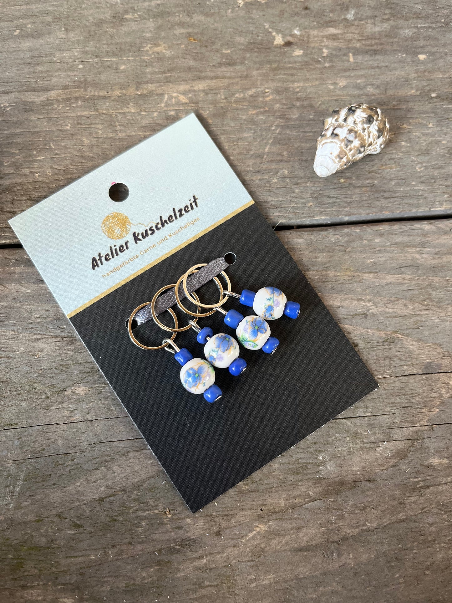 Maschenmarkierer "Asien weiß-blau"