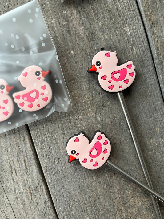 Maschenstopper "rosa Ente"