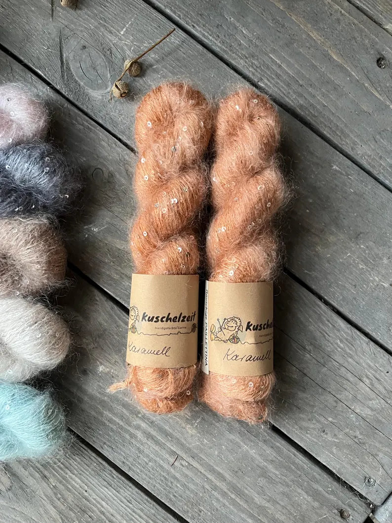 flauschige PAILLETTINA "Karamell"